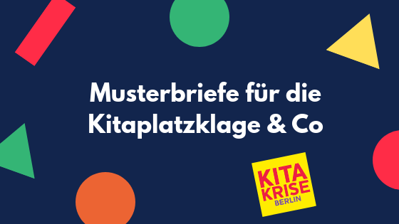 Musterbriefe für die Kitaplatzklage